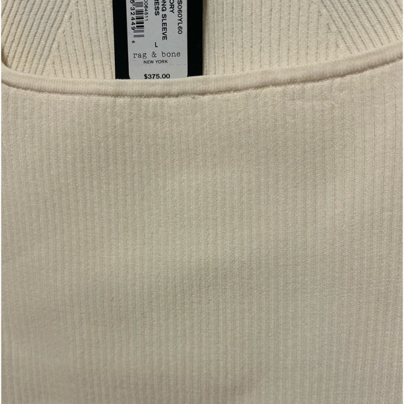 NWT Rag & Bone Ivory Bodycon Asher Ribbed dress - Picture 5 of 7